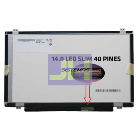 Pantalla para laptop de 14.0 Slim - 40 pines