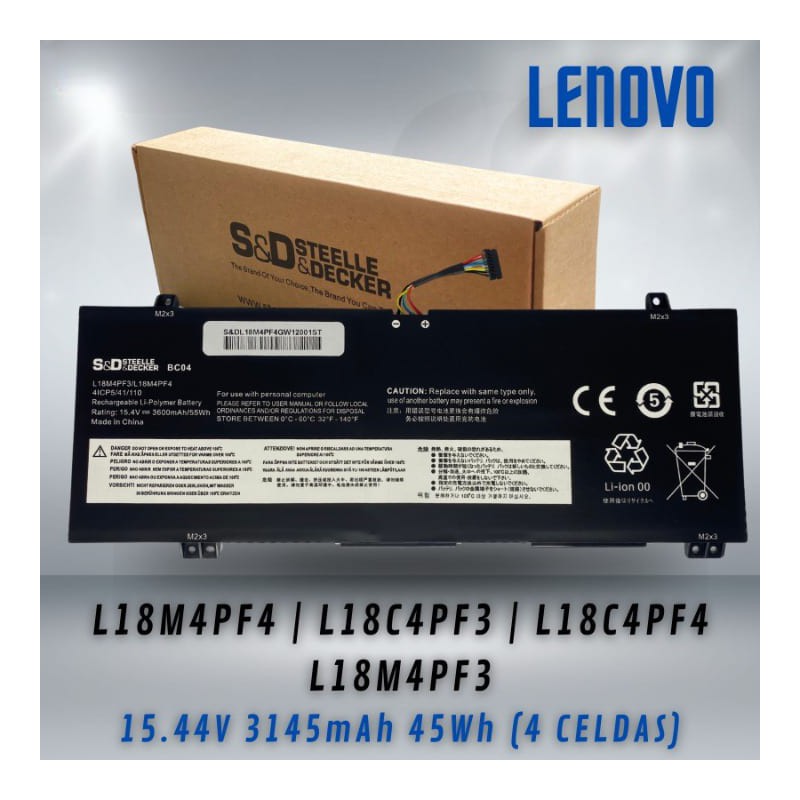 Batería para laptop Lenovo L18M4PF4  L18C4PF3  L18C4PF4 L18M4PF3