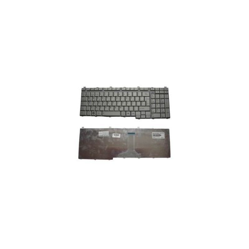 Teclado laptop Toshiba A505 L515 L550 L555 P305 P300 P200 Plateado en Español