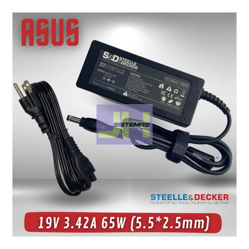 Cargador para Asus de 19V - 3.42A 65W Punta Toshiba