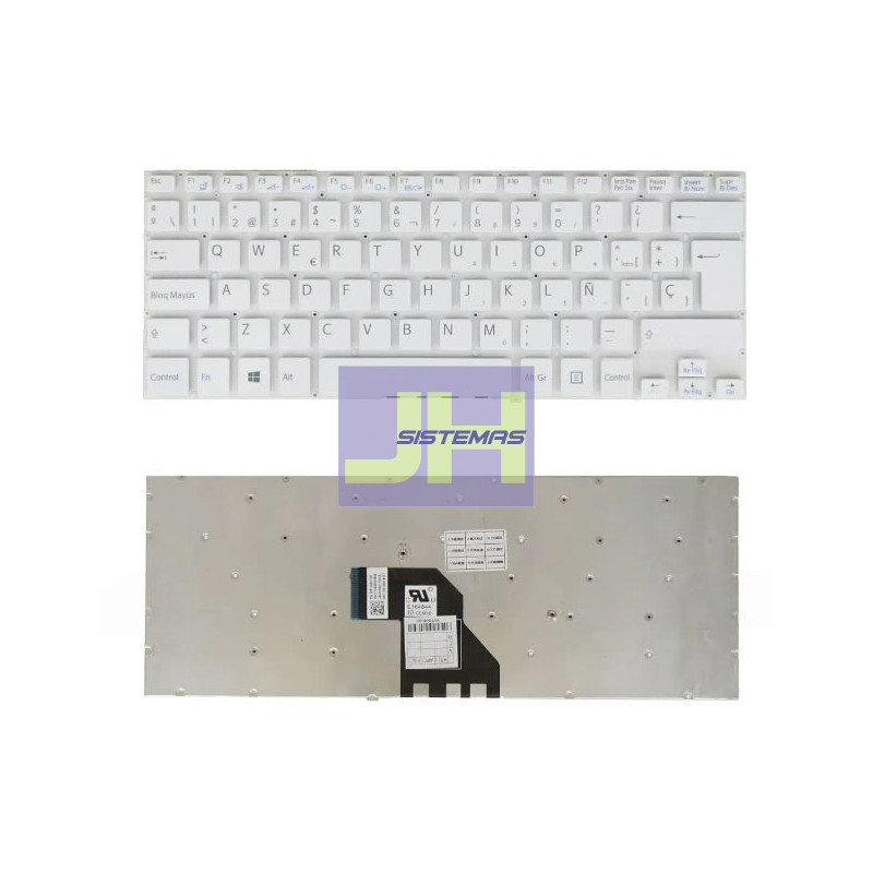 Teclado Laptop Sony SVF14 Blanco