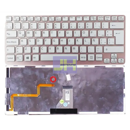 Teclado Laptop Sony SVE14A Rosado con Frame