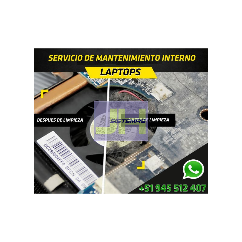 Servicio de mantenimiento interno para laptops