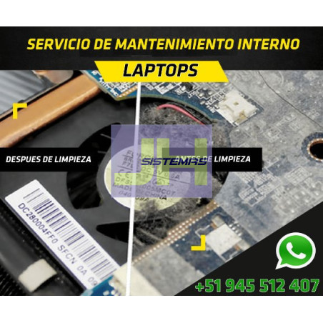 Servicio de mantenimiento interno para laptops