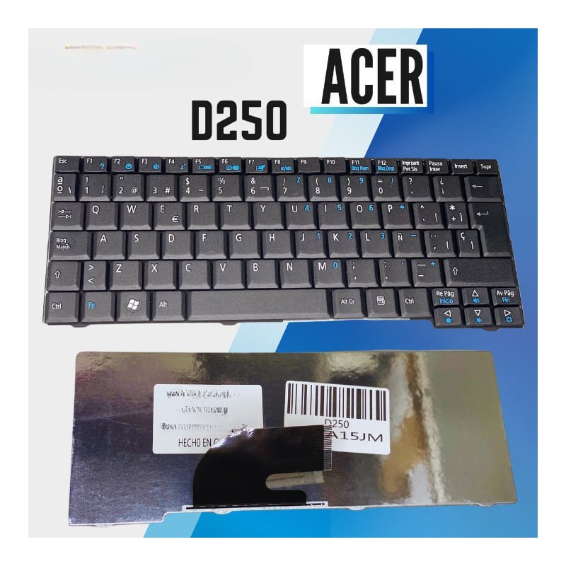Teclado laptop Acer One  A110 A150 D150 D250 ZG5 ZG6 ZA8 ZG8 Negro en Español