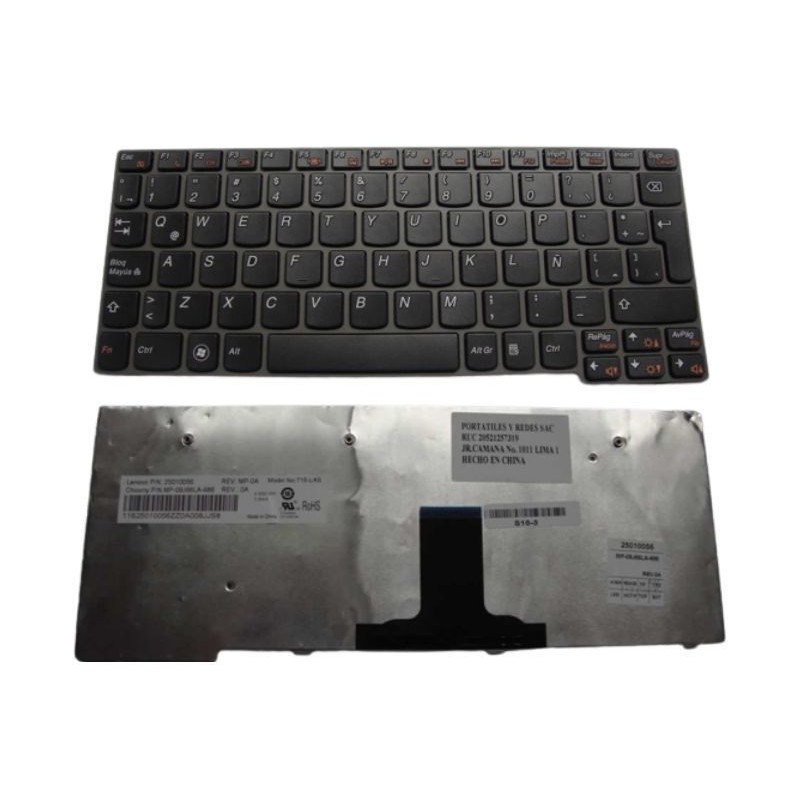 Teclado laptop Lenovo Ideapad S10-3 Series Negro en Español