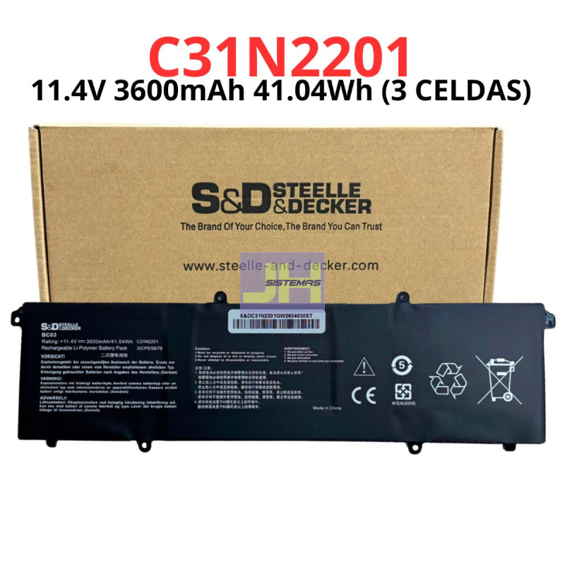 Batería para Asus Vivobook 15 / 16 y Vivobook Go 15 C31N2201