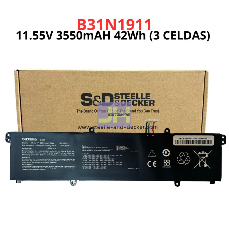 Batería para Asus VivoBook 14 / 15 y Flip 14 B31N1911