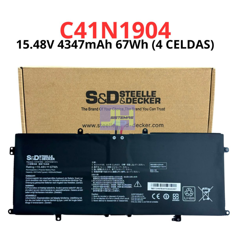 Batería para Asus ZenBook 13 / 14 / Flip y VivoBook S14 C41N1904