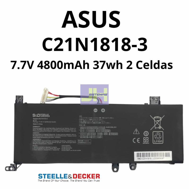 Batería para Asus VivoBook X515 / X512 y X409 C21N1818-3