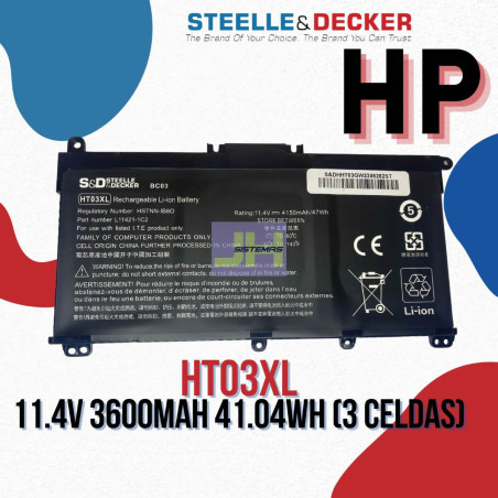 Batería para laptop Hp 14 series y 15 series HT03XL