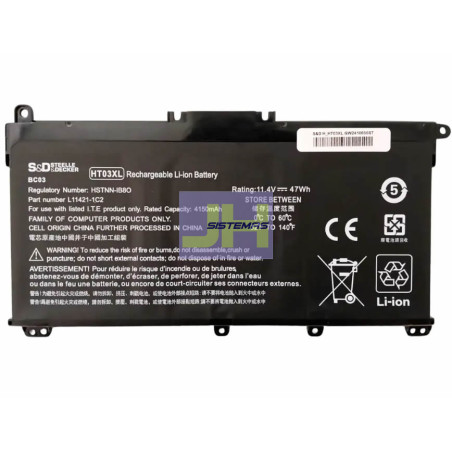 Batería para laptop Hp HT03XL
