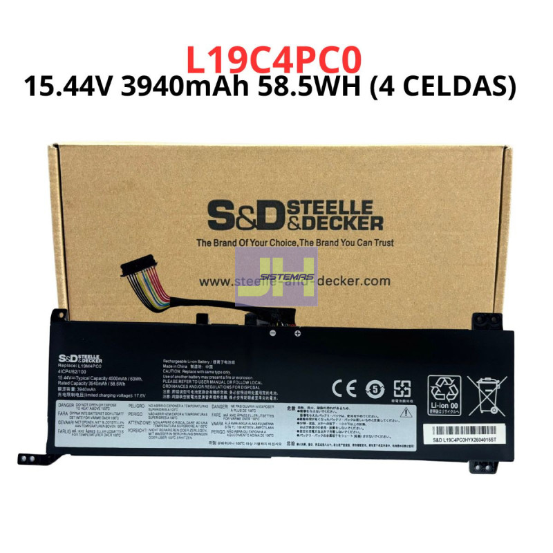 Batería para Lenovo Legion 5 L19C4PC0 L19L4PC0 L19M4PC0 L19SPC0