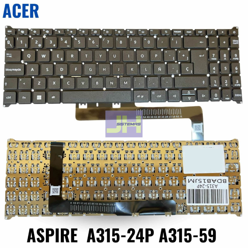 Teclado Laptop Acer Aspire 3 A315-24P, A315-59, 5 A515-47
