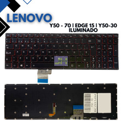 Teclado Laptop Lenovo Y50 - 70 / EDGE 15 / Y5030 ILUMINADO