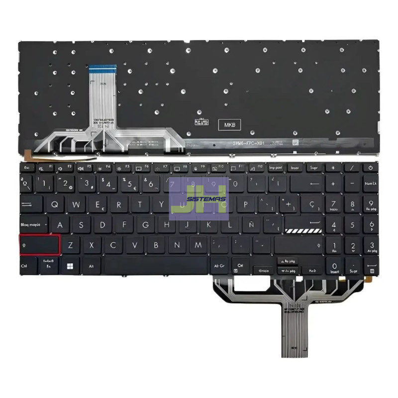 Teclado Laptop Asus Vivobook X1502 X1503 X1504 Con Retroiluminación