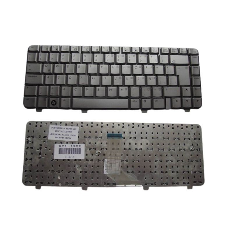 Teclado laptop hp dv4-1000 dv4-2000 Plateado Español