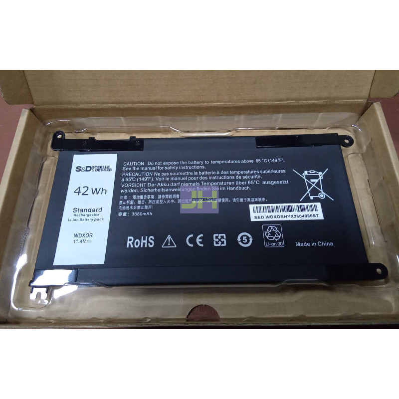 BATERIA PARA DELL T2JX4 WDXOR - 11.4V - 3608MAH - 42WH - 4 CELDAS