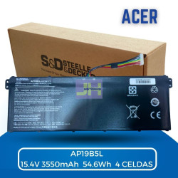 BATERIA PARA ACER AP19B5L - 15.4V / 3550MAH / 54.6WH - 4 CELDAS