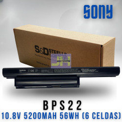 BATERIA PARA SONY BPS22 - 10.8V / 5200mAh / 56Wh - 6 CELDAS