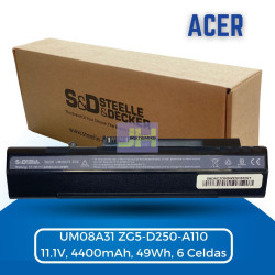 BATERIA PARA ACER ONE UM08A31 - 11.1V / 4400MAH / 49WH - 6 CELDAS