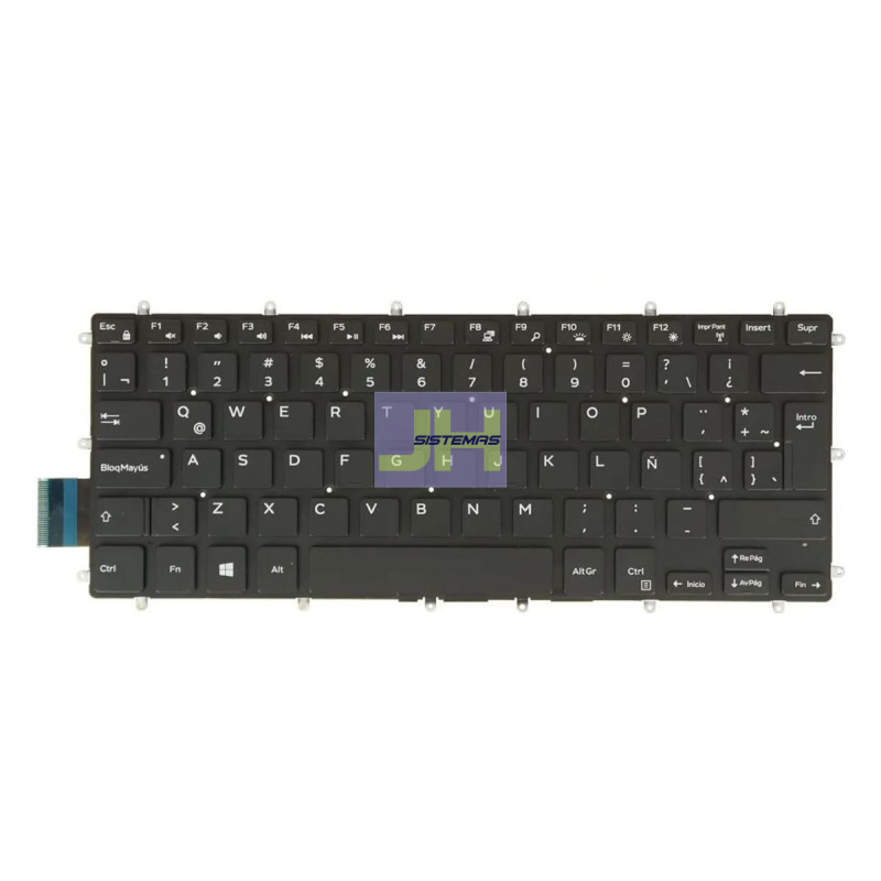 TECLADO INTERNO PARA LAPTOP DELL INSPIRON 14 3493 - ESPAÑOL / NEGRO / ILUMINADO