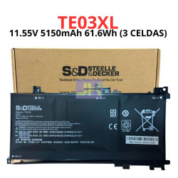 BATERIA PARA HP TE03XL - 11.55V / 5150MAH / 61.6WH - 3 CELDAS