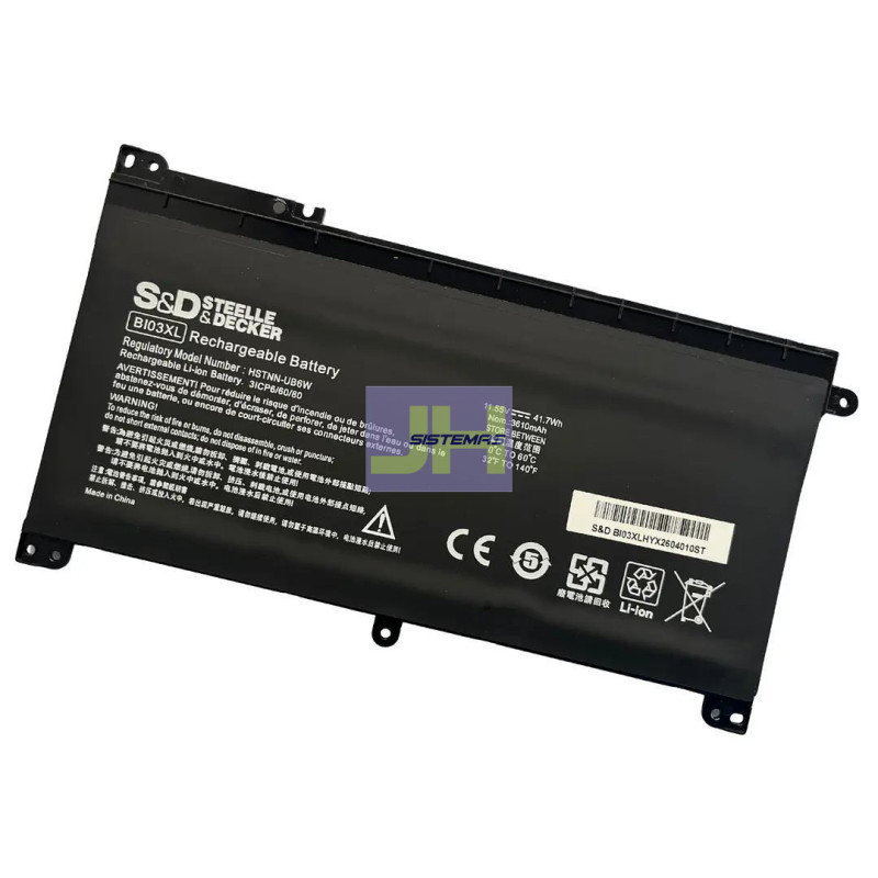 BATERIA PARA HP BI03XL - 11.55V / 3470MAH / 41.7WH - 3 CELDAS