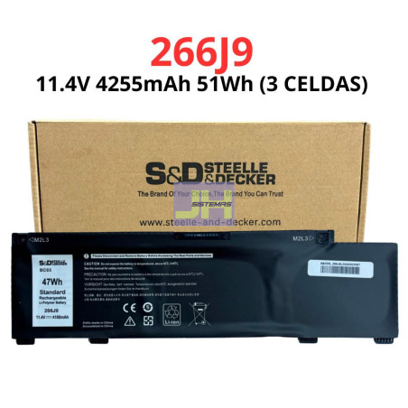 BATERIA PARA DELL 266J9 - 11.4V / 4255MAH / 47WH - 3 CELDAS