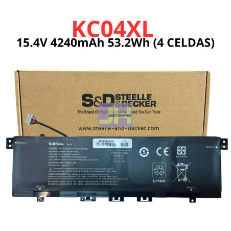 BATERIA PARA HP KC04XL - 15.4V / 4240MAH / 53.2WH - 4 CELDAS STEELLE & DECKER