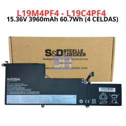 BATERIA PARA LENOVO L19M4PF4 L19C4PF4 L19D4PF4 - 15.36V / 3960MAH / 60.7WH - 4 CELDAS