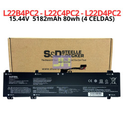 BATERIA PARA LENOVO L22B4PC2 - 15.44V / 5182MAH / 80WH 4 CELDAS