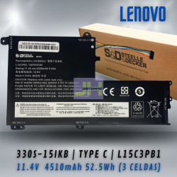 BATERIA PARA LENOVO 330S-15IKB L15C3PB1 - 11.4V / 4510MAH / 52.5WH - 3 CELDAS - TYPE C