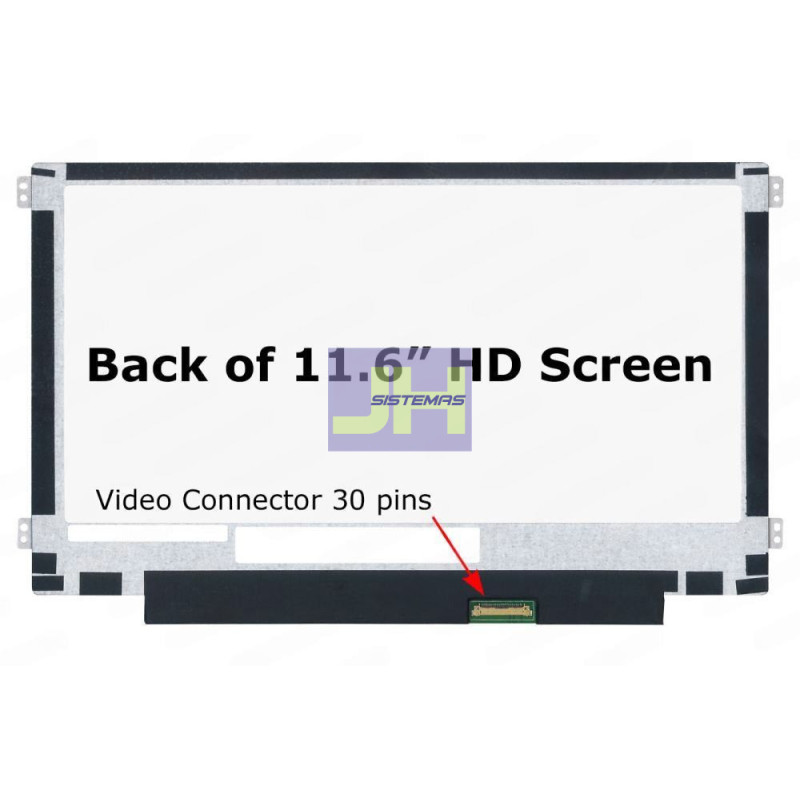 N116BGE-L42 - PANTALLA PARA LAPTOP 11.6 SLIM 40P HD - MATTE C/ GANCHOS - IZ/DE