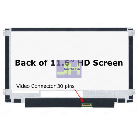MB116AN01-1 - PANTALLA PARA LAPTOP 11.6 SLIM 30P HD - MATTE C/ GANCHOS - IZ/DE