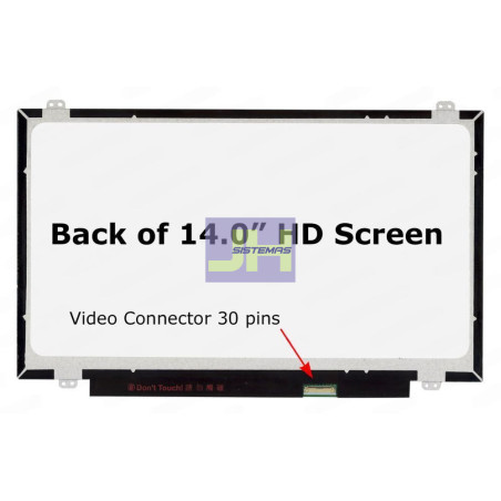 N140BGA-EA3 REV.C1 - PANTALLA PARA LAPTOP 14.0 SLIM 30P HD - MATTE C/ GANCHOS - AR/AB
