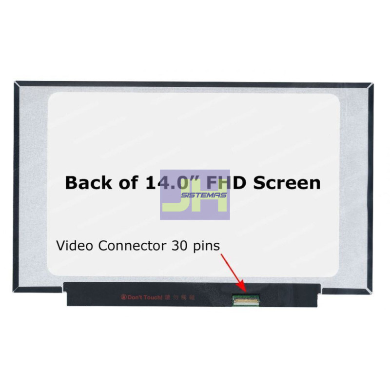 MB140CS01-4 - PANTALLA PARA LAPTOP 14.0 SLIM 30P FHD IPS - MATTE REDUCIDA S/ GANCHOS