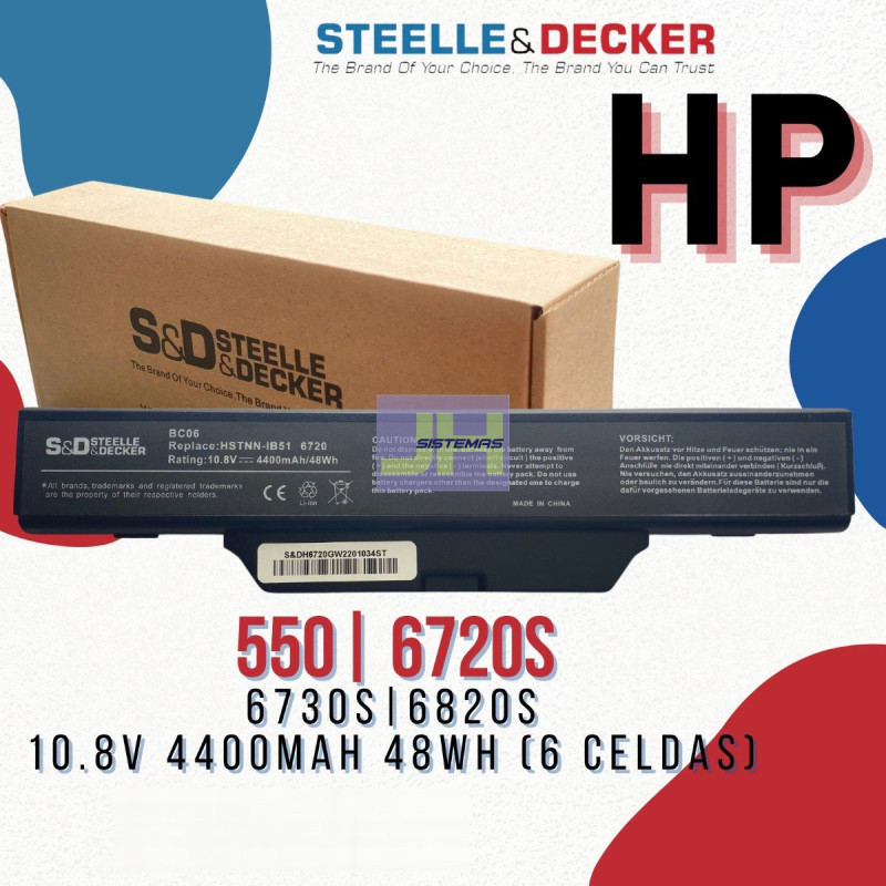 BATERIA PARA HP DD06 - 10.8V / 4400MAH / 48WH - 6 CELDAS