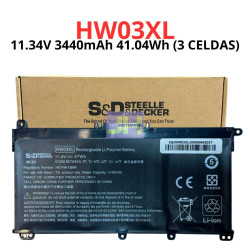 BATERIA PARA HP HW03XL - 11.34V / 3440MAH / 41.04WH - 3 CELDAS