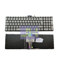 Teclado Laptop  HP15 W SILVER BIG ENTER ILUMINADO