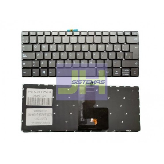 Teclado Laptop Lenovo  320-14ISK  con boton de encendido NO BACKLIT