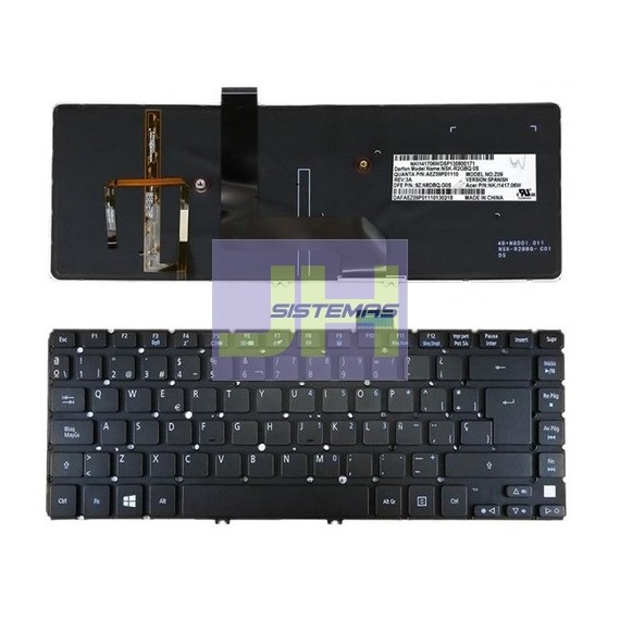 Teclado laptop Acer ASPIRE M5-481 M5-481T ILUMINADO