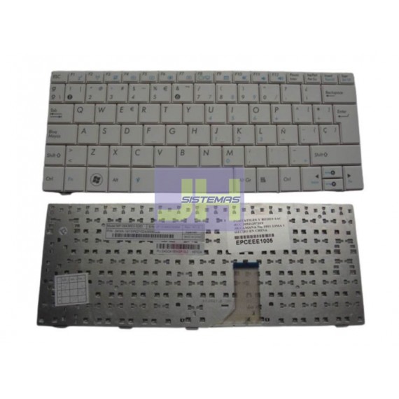 Teclado Laptop Asus EPCEEE 1005 Blanco