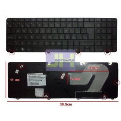 Teclado laptop Hp G72 Compaq CQ72 Negro en Español