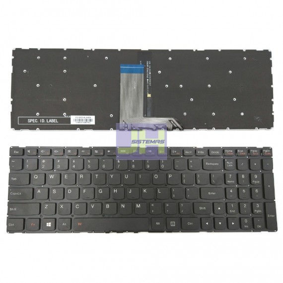 Teclado Laptop Lenovo 500-15IBD BACKLIT