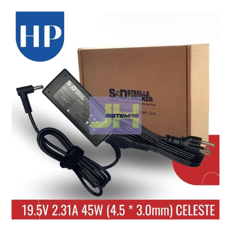 Cargador para Hp 19.5V  -  2.31A 45W punta azul