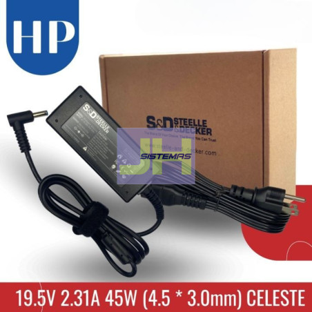 Cargador para Hp 19.5V  -  2.31A 45W punta azul