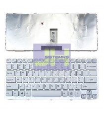 Teclado Laptop Sony SVE14 BACKLIT Blanco