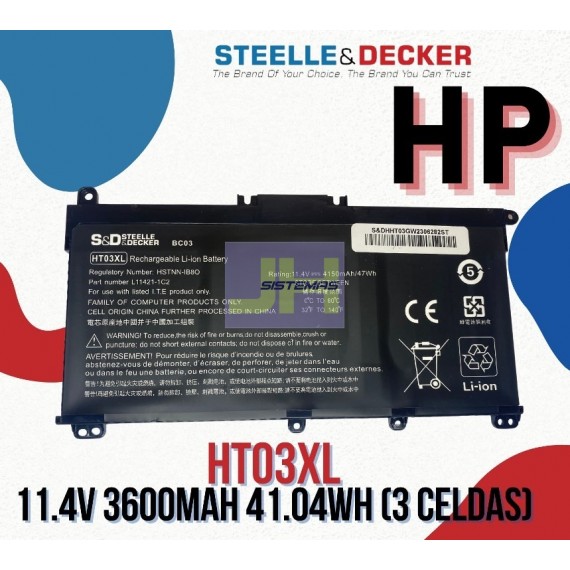 Batería para laptop Hp HT03XL