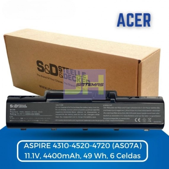 Bateria para Acer Aspire 4310-4520-4720 (AS07A)